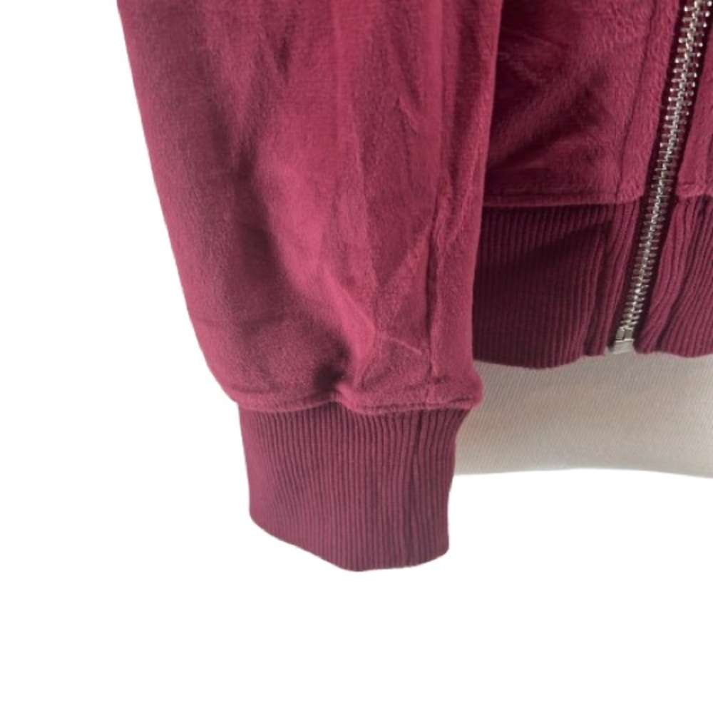NWT Playboy The Icon Velour Logo Hoodie Burgundy Size XS - Picture 6 of 14